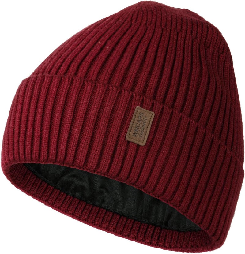 Wmcaps Warm Beanie for Men Women, Fleece Lined Beanie Warm Winter Caps Unisex Fashion Knit Cuffed Cap - Image 1